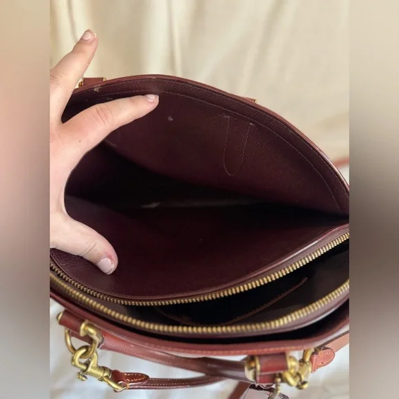 Coach Womens Coated Canvas Signature Quinn Satchel B4/Tan Rust - Picture 11 of 16